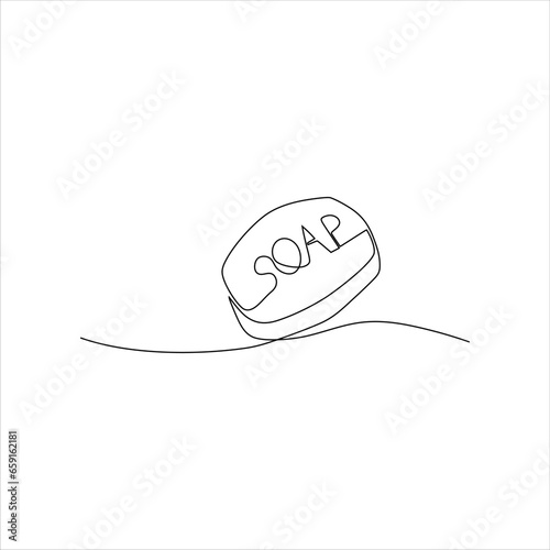 Continuous line art of body wash