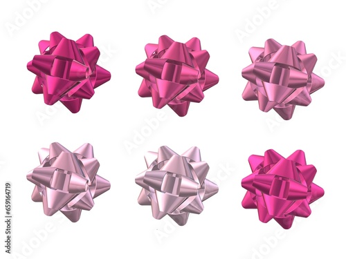 Pink rose gift bow