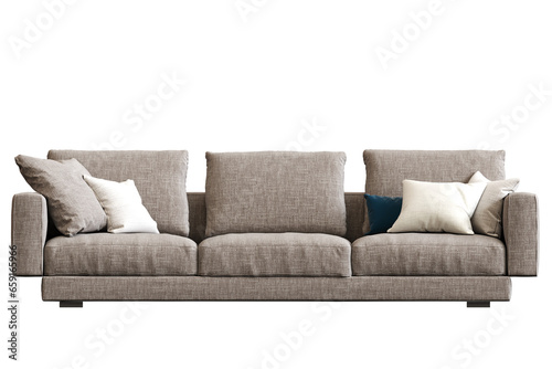 sofa isolate on a transparent background  interior furniture  3D illustration  cg render 