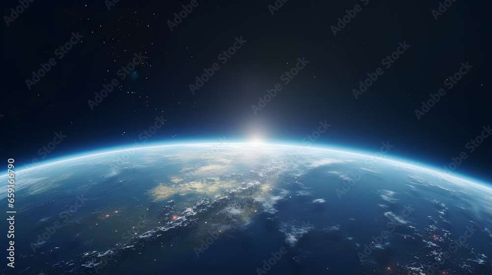 The Earth from space showing all they beauty. Extremely detailed image, including elements