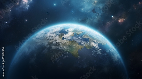 The Earth from space showing all they beauty. Extremely detailed image  including elements