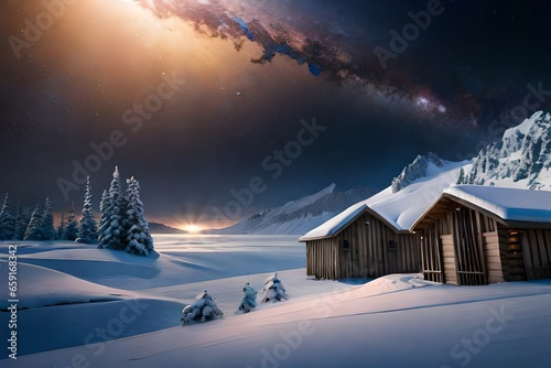 구름, mountain, cold, forest, christmas,  © Gaber