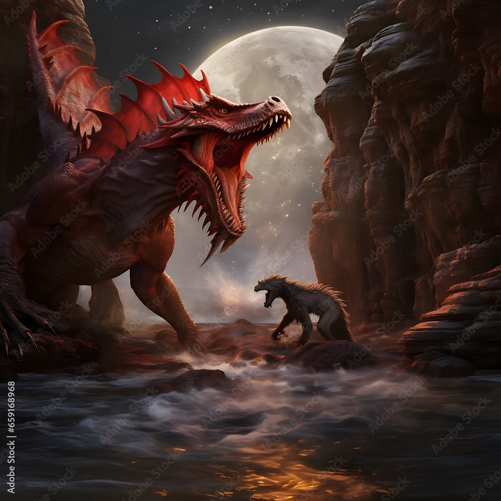 moonlit mythos: clash of primal beasts