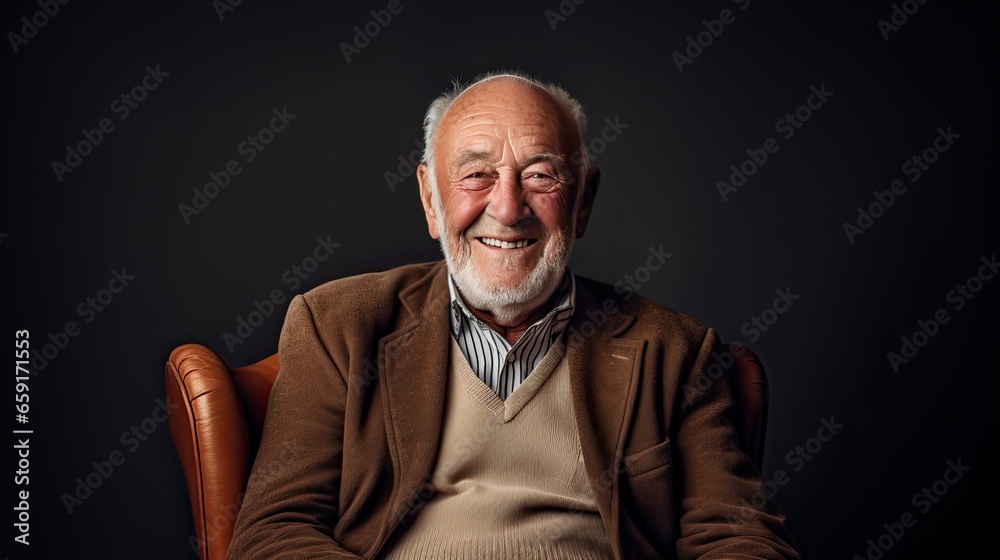 Elderly gentleman, his laughter rich with stories and experiences, showcasing the beauty of aging gracefully. The senior. 