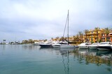 marina with yachts and boats in Sotogrande at the Mediterranean Sea, Cádiz, Andalusia, Malaga, Spain