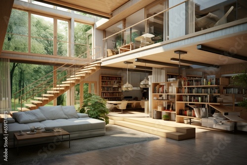 Efficient house interior. Generative AI