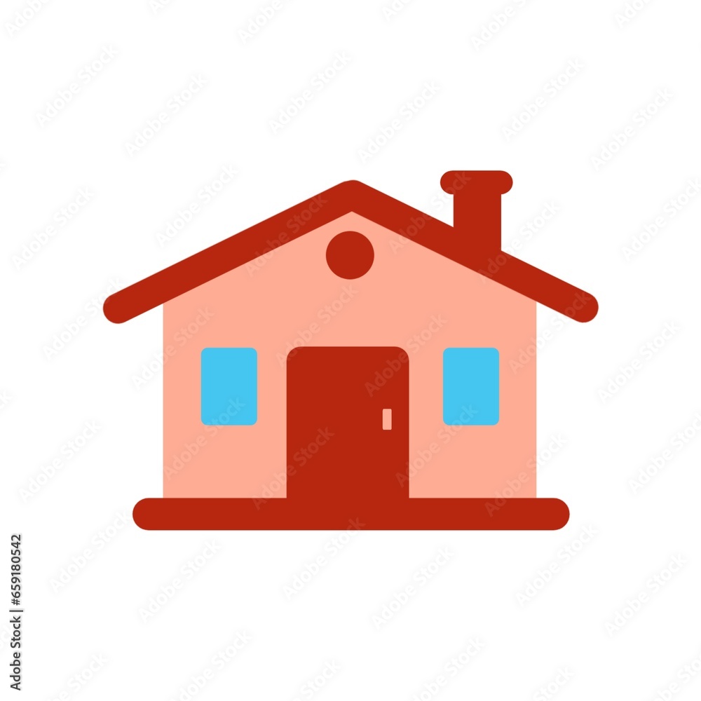 Fototapeta premium Colorful minimal house icon. Website symbol. Site sign.