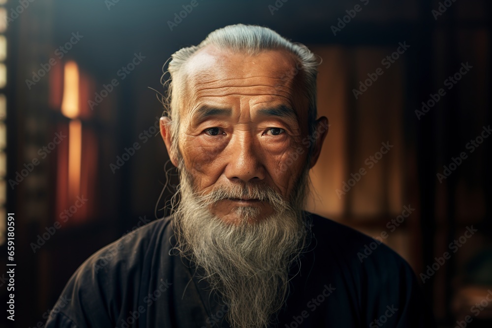old chinese man with sad expression old chinese man with sad expression
