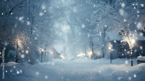 Winter, snowfall snow, cool season, snowy, beauty , white blanket of flakes, falling snowflakes, pleasant cold, copypace background text © Ruslan Batiuk