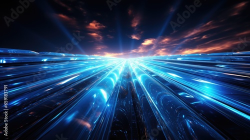 Blue Light streaks background stock photography