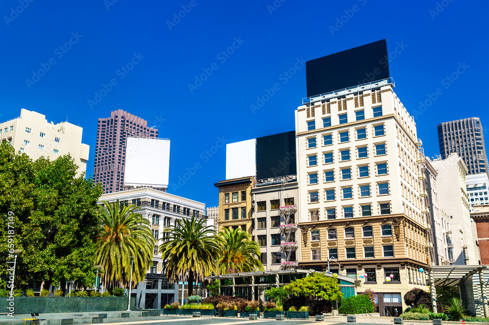 Downtown San Francisco at Union Square - California, United States Downtown San Francisco at Union Square - California, United States