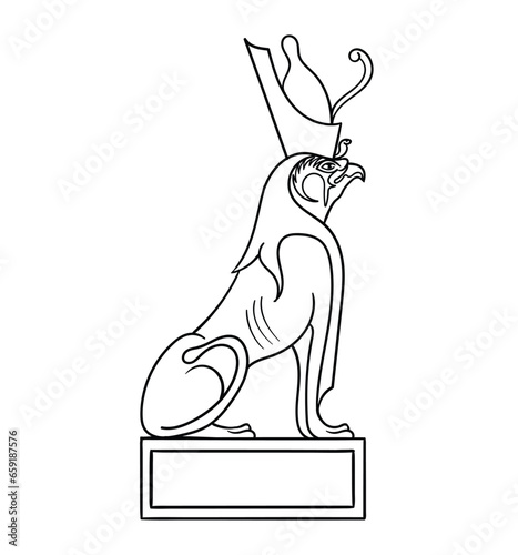 Horus illustration from Pantheon Egyptien vector