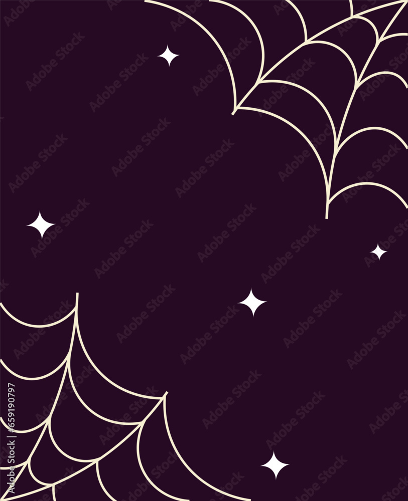 Halloween background. Vector illustration in flat cartoon style. Perfect for fabric, package paper, wallpaper, greeting cards