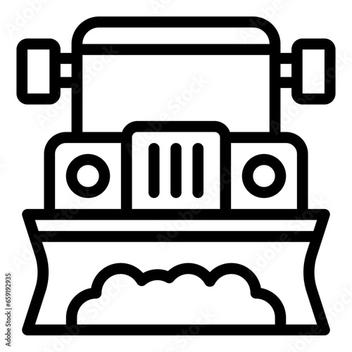 Snowplow Vehicle Truck outline icon