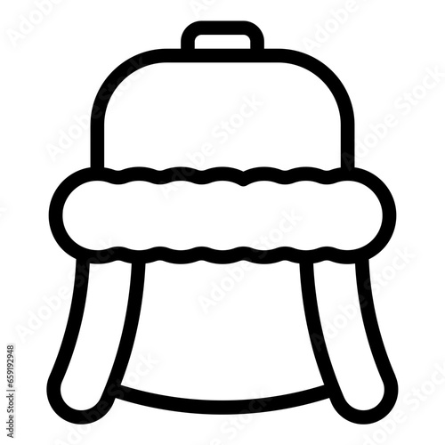 Earflaps Winter Hat outline icon