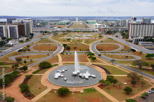 Aerial view cityscape of Brasilia, Brazil
