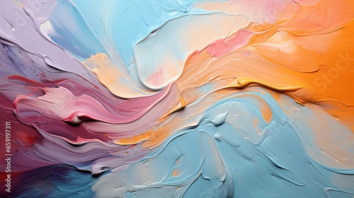 Closeup of abstract rough colorful multicolored art. Generative AI