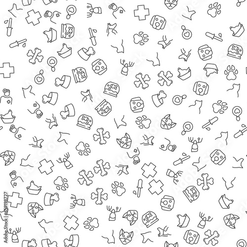 Crossed Bones  Fish  Medical Cross  Nurse Seamless Pattern for printing  wrapping  design  sites  shops  apps