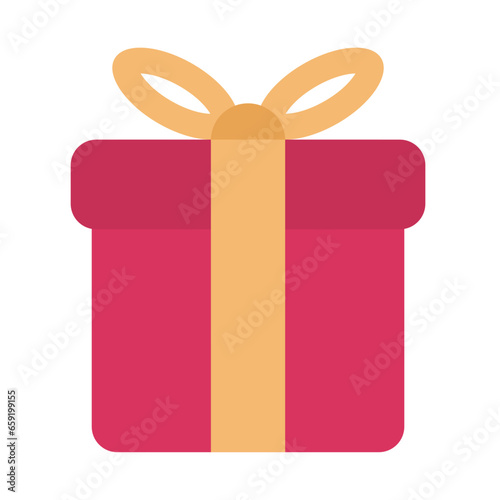 vector of a gift box tied with ribbon