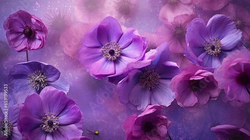A backdrop of romantic violet flowers