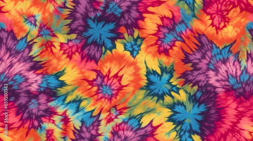 Seamless colorful tie dye pattern. Generative ai