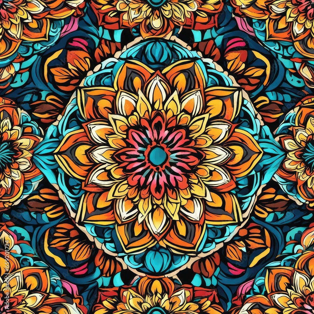 Seamless mandala pattern Seamless mandala pattern