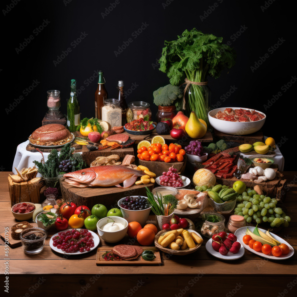 still life with vegetables