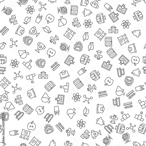 Education Seamless Pattern for printing, wrapping, design, sites, shops, apps