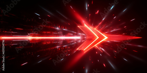 Cyber Arrow Flying Horizontally