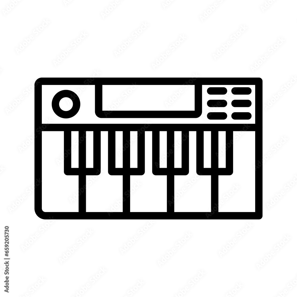 
vector image of piano keyboard icon. Suitable for use in web applications, mobile applications and print media. isolated on white background.
