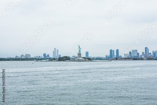 New york city, new york. the staten island ferry on the hudson river in lower manhattan in new york city on a sunny day. © Maria