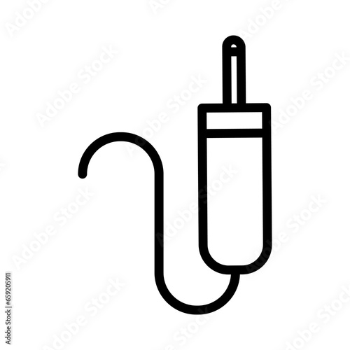 
Sound cable, audio plug, cord icon vector image.Suitable for use on web apps, mobile apps and print media. isolated on white background.
