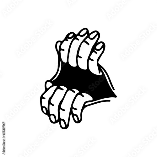 vector illustration of hand with hole concept
