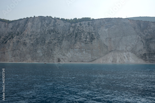 Panoramic view of coastline of Lefkada Islands, Greece