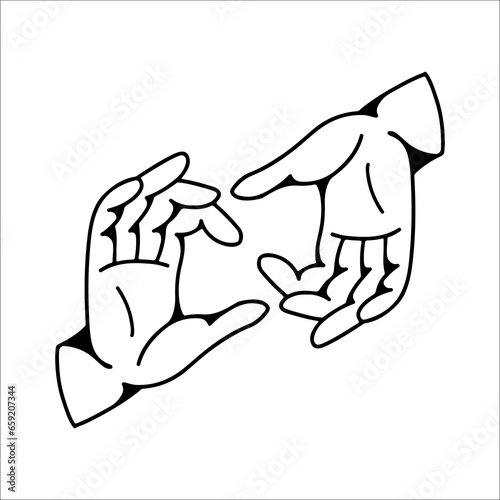 vector illustration of hand symbol concept