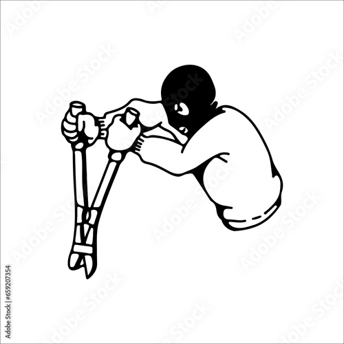 vector illustration of thief concept