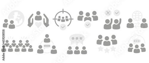 Vector flat illustration in grayscale. Avatar, user profile, person icon, profile picture. Suitable for social media profiles, icons, screensavers and as a template.