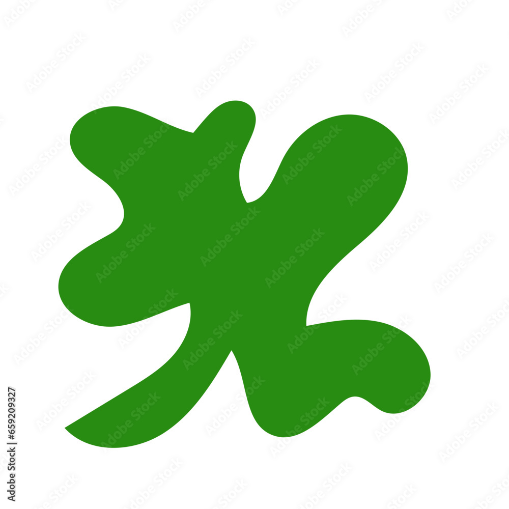 Obraz premium Red green abstract shapes vector decor