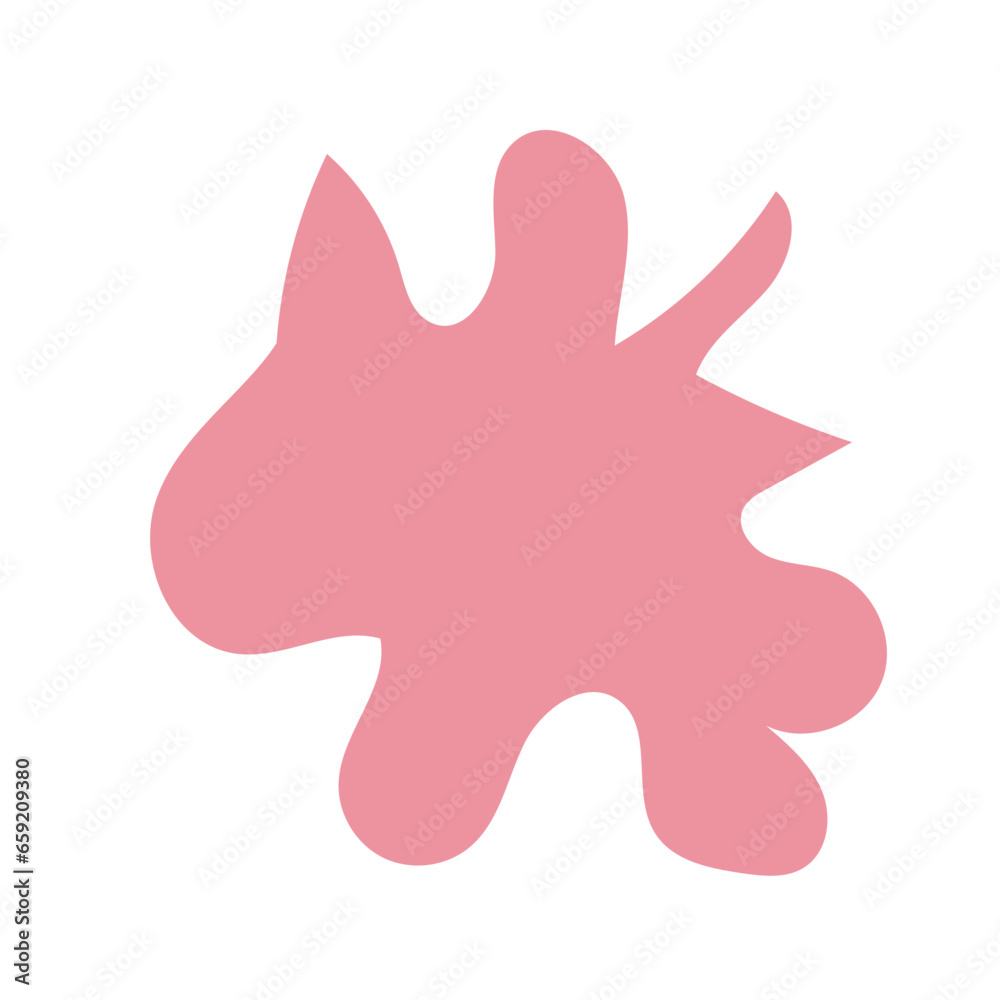 Red green abstract shapes vector decor