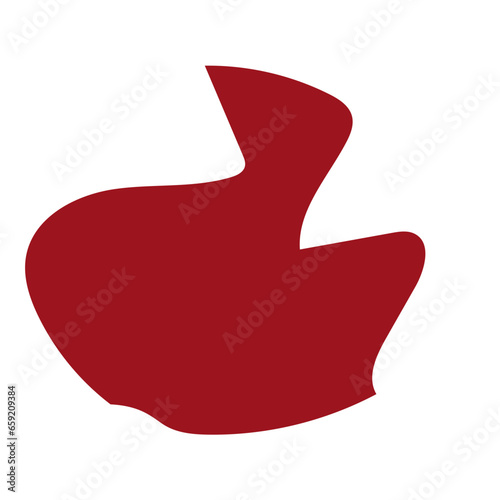 Red green abstract shapes vector decor