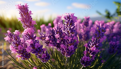 A field filled with vibrant purple flowers