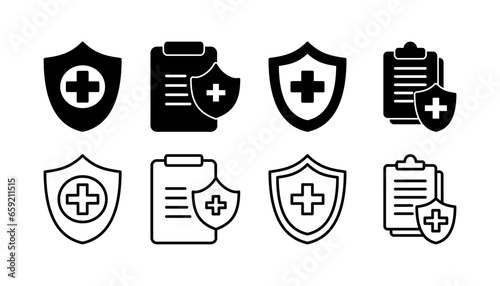 Health insurance icon vector. medical insurance icon