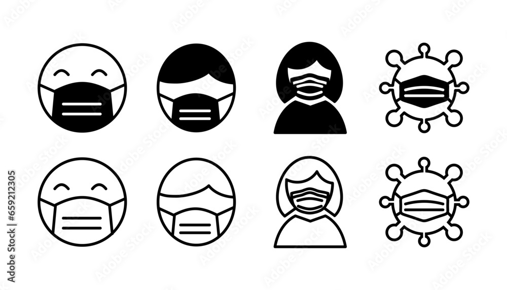 Face mask icon vector. medical Face Mask icon. Face mask icon vector. medical Face Mask icon.