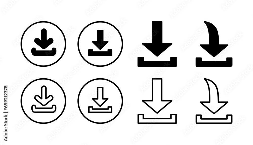 Download icon vector. Downloading vector icon