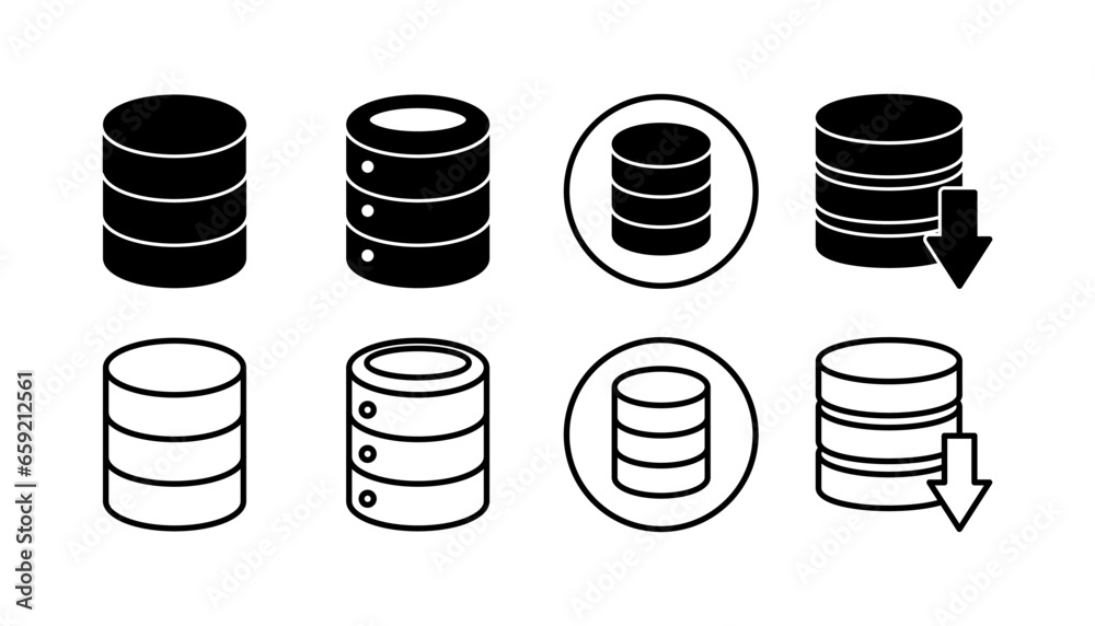 Database icon vector. server icon. storage Database icon vector. server icon. storage