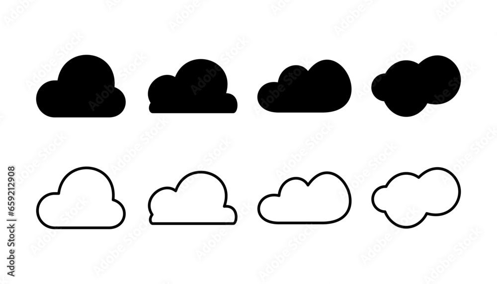 Cloud icon vector. cloud data. cloud services Cloud icon vector. cloud data. cloud services
