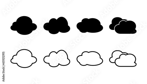 Cloud icon vector. cloud data. cloud services
