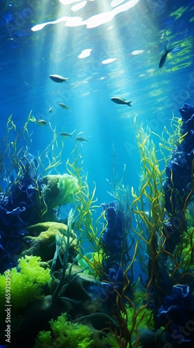 A vibrant underwater world filled with a diverse array of fish species in a large aquarium © KWY