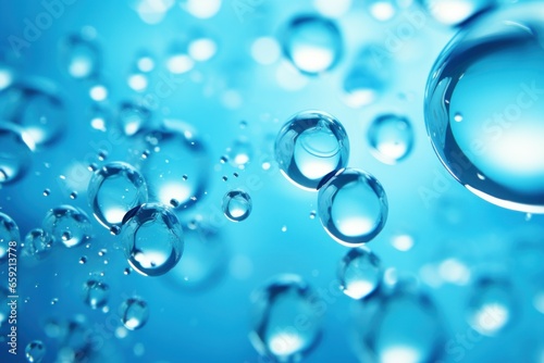 Refreshing air bubbles water. Sea spa oxygen. Generate Ai