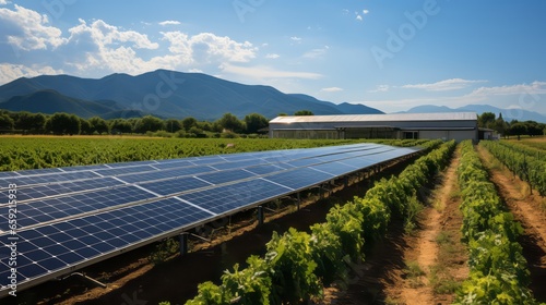 solar panels on a farm
